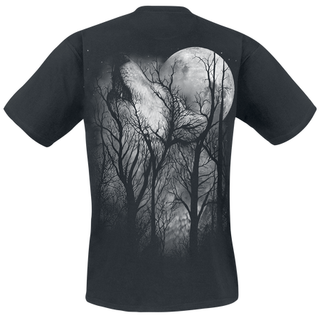 T-Shirt Manches courtes Gothic de Spiral - Forest Wolf - M à 4XL - pour Homme - noir - Spiral - View 2
