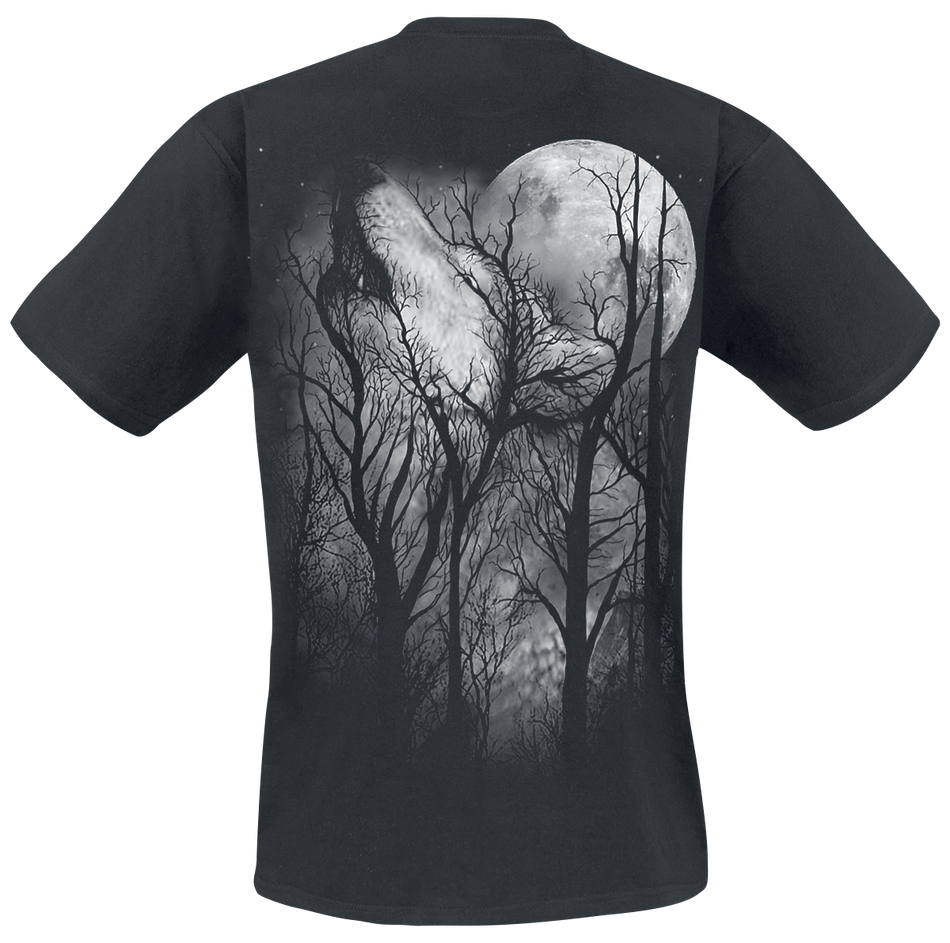 T-Shirt Manches courtes Gothic de Spiral - Forest Wolf - M à 4XL - pour Homme - noir - Spiral - View 2