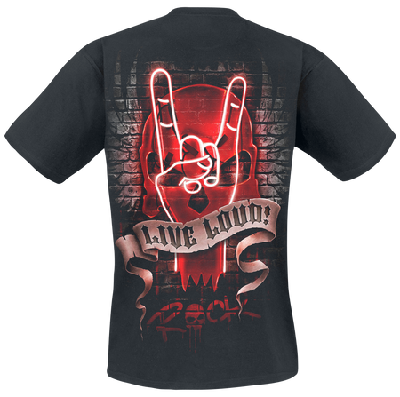 T-Shirt Manches courtes Gothic de Spiral - Live Loud - M à 4XL - pour Homme - noir - Spiral - View 2