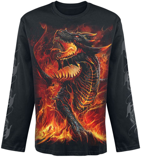 T-shirt manches longues Gothic de Spiral - Draconis - M à XXL - pour Homme - noir - Spiral
