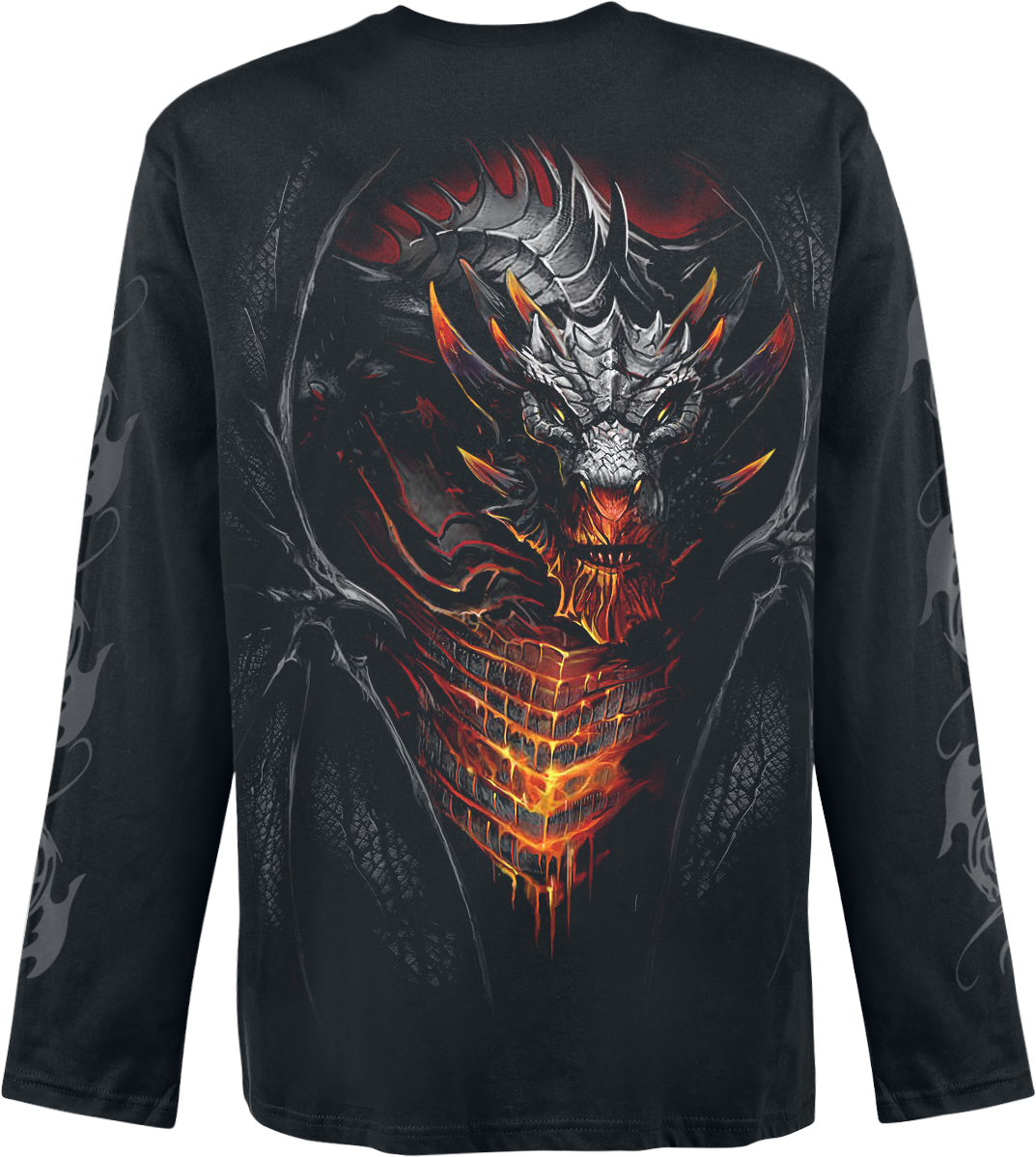 T-shirt manches longues Gothic de Spiral - Draconis - M à XXL - pour Homme - noir - Spiral - View 2