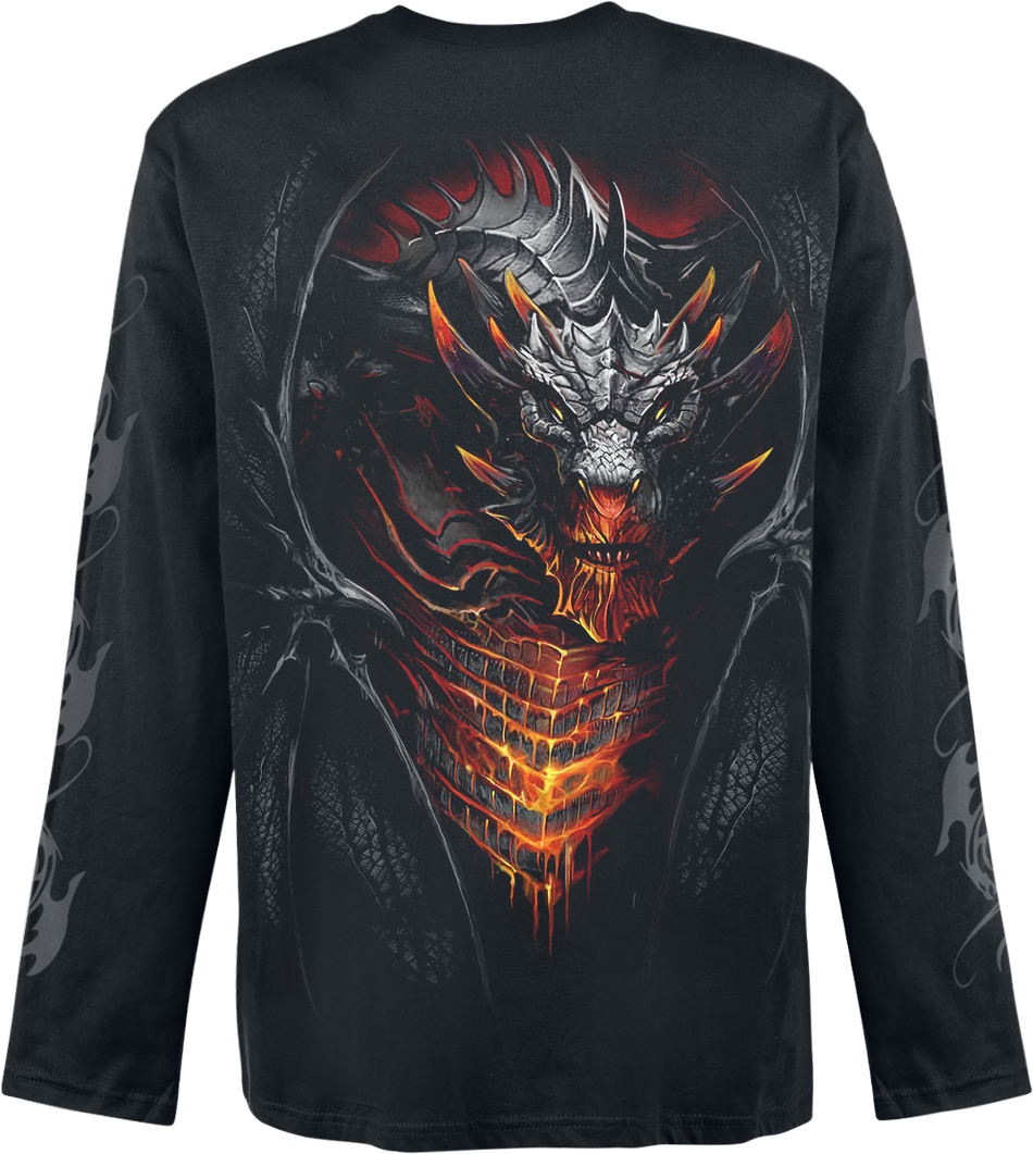 T-shirt manches longues Gothic de Spiral - Draconis - M à XXL - pour Homme - noir - Spiral - View 2