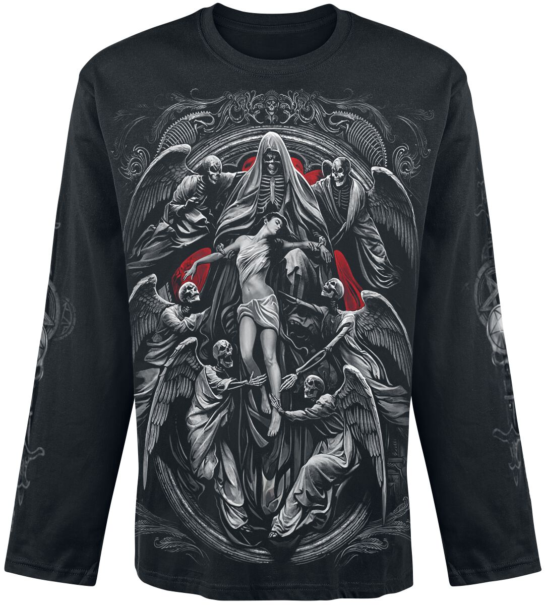 T-shirt manches longues Gothic de Spiral - Reaper's Door - M à XXL - pour Homme - noir - Spiral