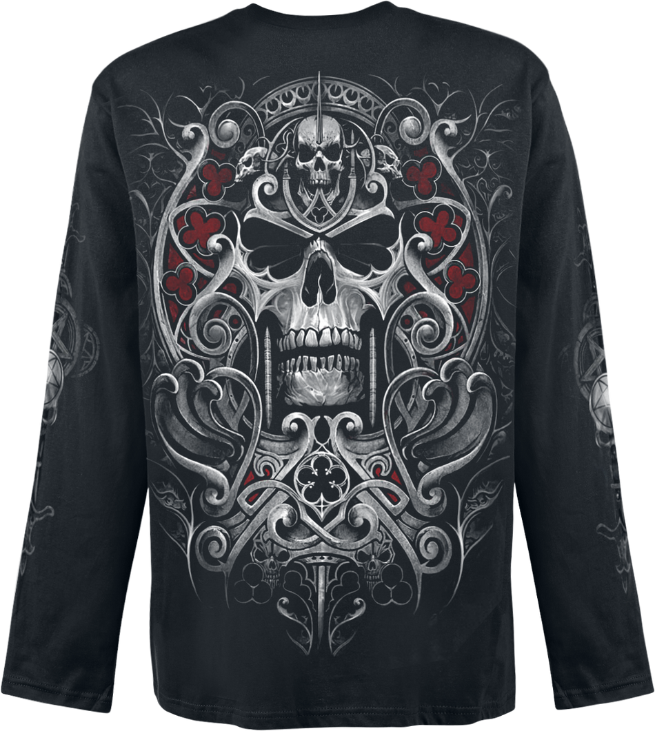 T-shirt manches longues Gothic de Spiral - Reaper's Door - M à XXL - pour Homme - noir - Spiral - View 2