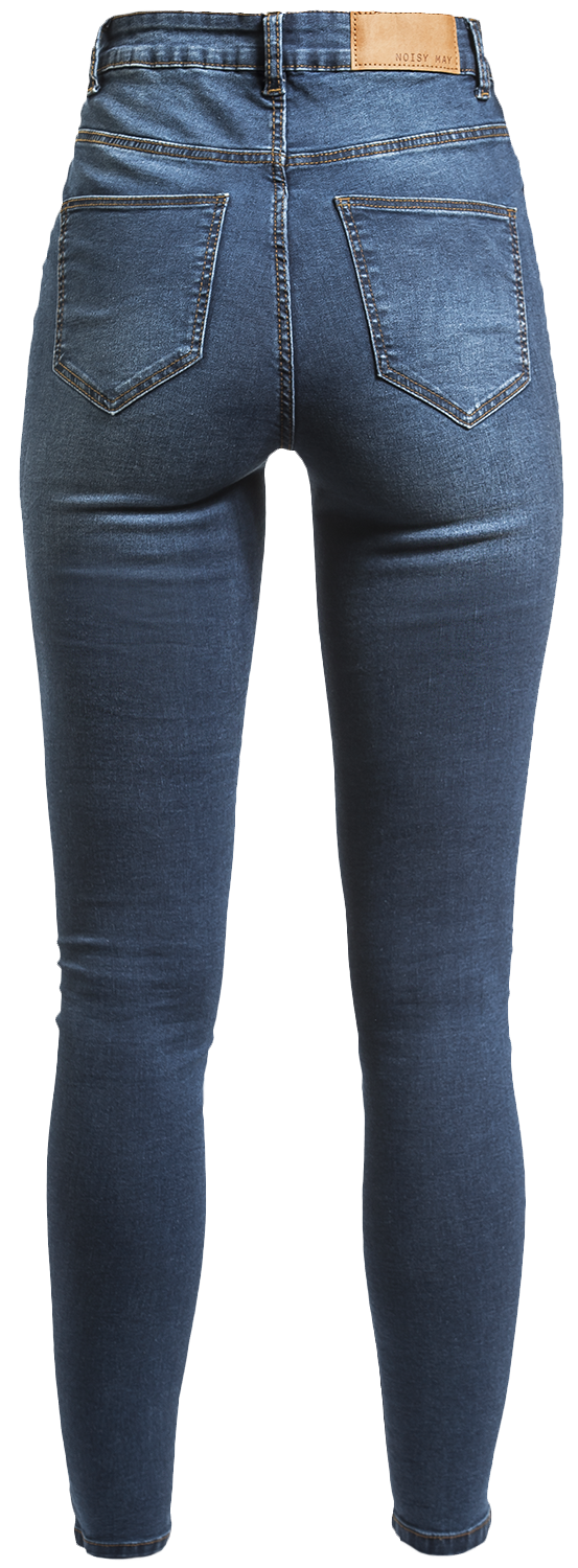 Jean  de Noisy May - Jean Skinny Callie HW - W25L30 à W34L34 - pour Femme - bleu foncé - Noisy May - View 2