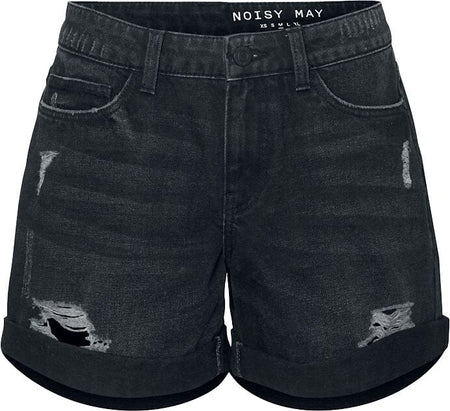 Short  de Noisy May - Short Destroy Smiley - XS à XL - pour Femme - noir - Noisy May