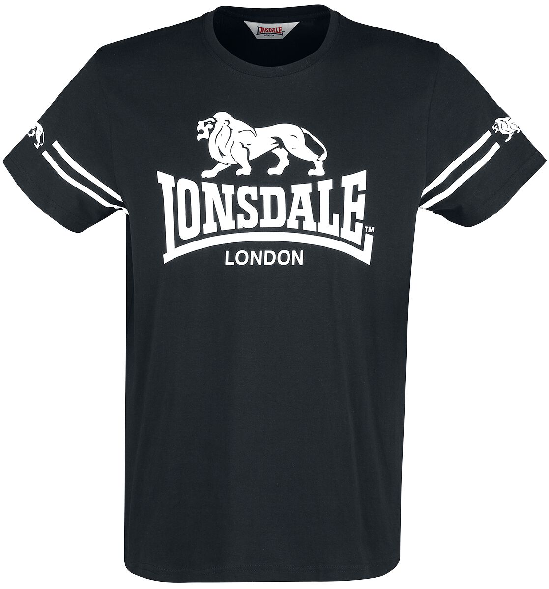T-Shirt Manches courtes  de Lonsdale London - Aldeburgh - S à XXL - pour Homme - noir - Lonsdale London