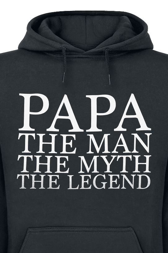Sweat-shirt à capuche Fun de Familie & Freunde - Papa - The Man - S à M - pour Homme - noir - Familie & Freunde - View 2