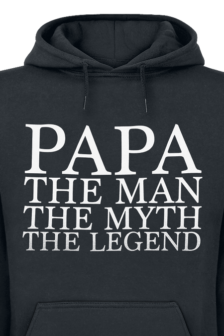 Sweat-shirt à capuche Fun de Familie & Freunde - Papa - The Man - S à M - pour Homme - noir - Familie & Freunde - View 2