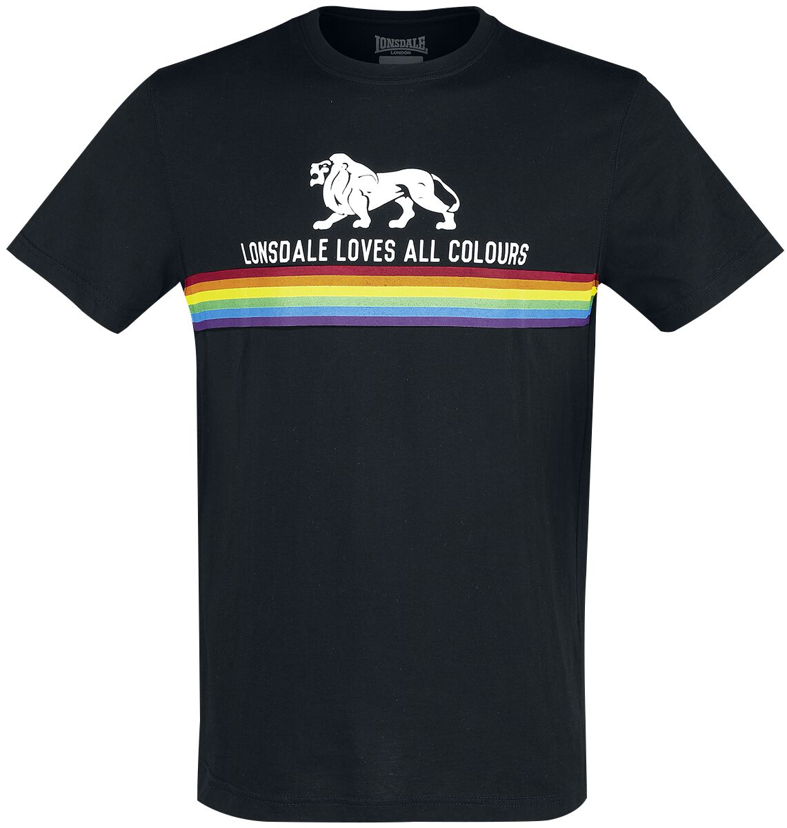 T-Shirt Manches courtes  de Lonsdale London - Nelson - S à XXL - pour Homme - noir - Lonsdale London