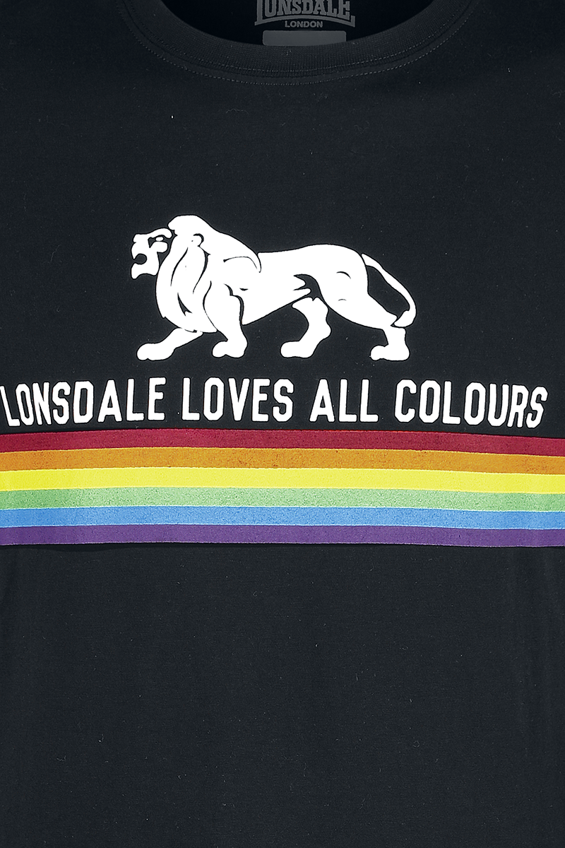 T-Shirt Manches courtes  de Lonsdale London - Nelson - S à XXL - pour Homme - noir - Lonsdale London - View 2