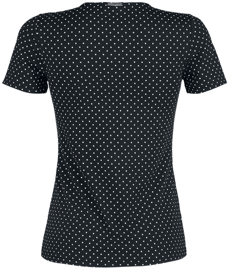 T-Shirt Manches courtes Rockabilly de Pussy Deluxe - T-Shirt Minis Pois Basic - XS à XL - pour Femme - noir - Pussy Deluxe - View 2