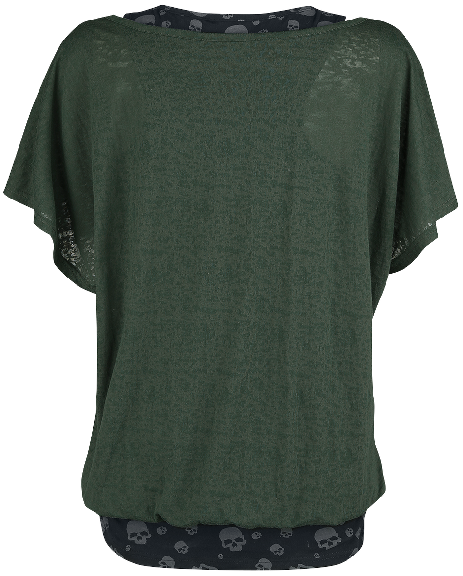 T-Shirt Manches courtes  de Black Premium by EMP - When The Heart Rules The Mind - M à 5XL - pour Femme - vert - Black Premium by EMP - View 2