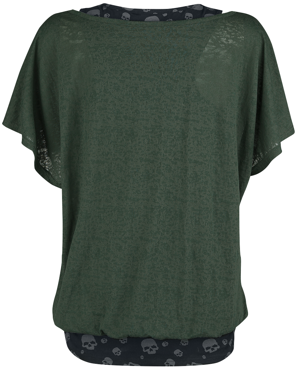 T-Shirt Manches courtes  de Black Premium by EMP - When The Heart Rules The Mind - S à 5XL - pour Femme - vert - Black Premium by EMP - View 2