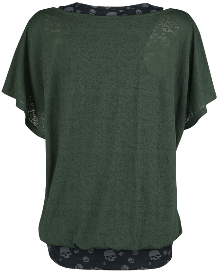 T-Shirt Manches courtes  de Black Premium by EMP - When The Heart Rules The Mind - S à 5XL - pour Femme - vert - Black Premium by EMP - View 2