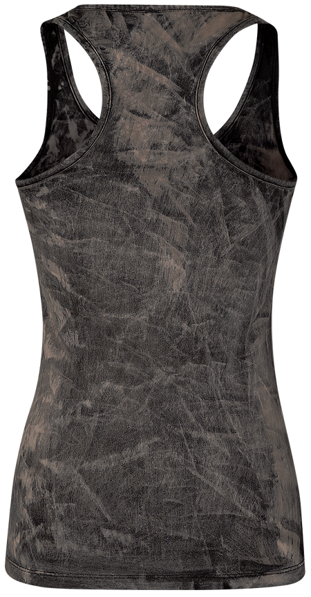 Top  de Black Premium by EMP - Haut Délavé Avec Imprimé - S à XXL - pour Femme - gris - Black Premium by EMP - View 2