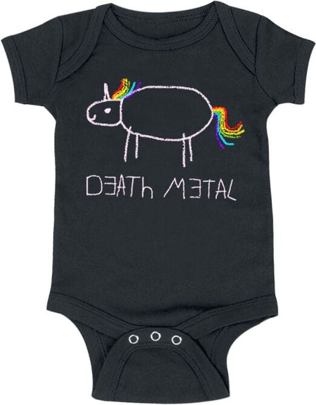 Body Unicorn de Death Metal - Enfants - Death Metal - 62/68 à 86/92 - pour Enfants - noir - Death Metal