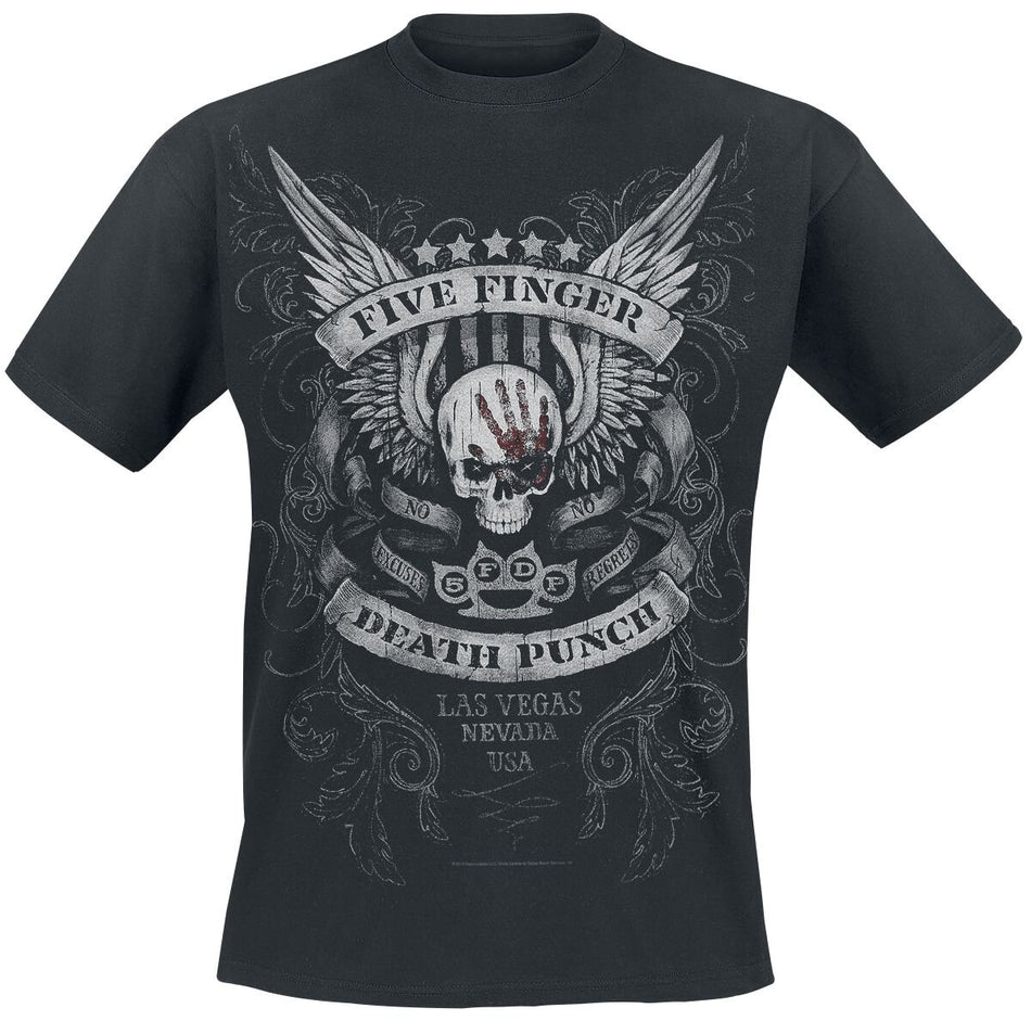 T-Shirt Manches courtes  de Five Finger Death Punch - No Regrets - S à 5XL - pour Homme - noir - Five Finger Death Punch