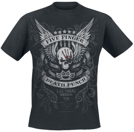 T-Shirt Manches courtes  de Five Finger Death Punch - No Regrets - S à 5XL - pour Homme - noir - Five Finger Death Punch