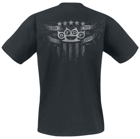T-Shirt Manches courtes  de Five Finger Death Punch - No Regrets - S à 5XL - pour Homme - noir - Five Finger Death Punch - View 2