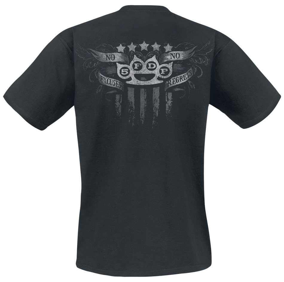 T-Shirt Manches courtes  de Five Finger Death Punch - No Regrets - S à 5XL - pour Homme - noir - Five Finger Death Punch - View 2