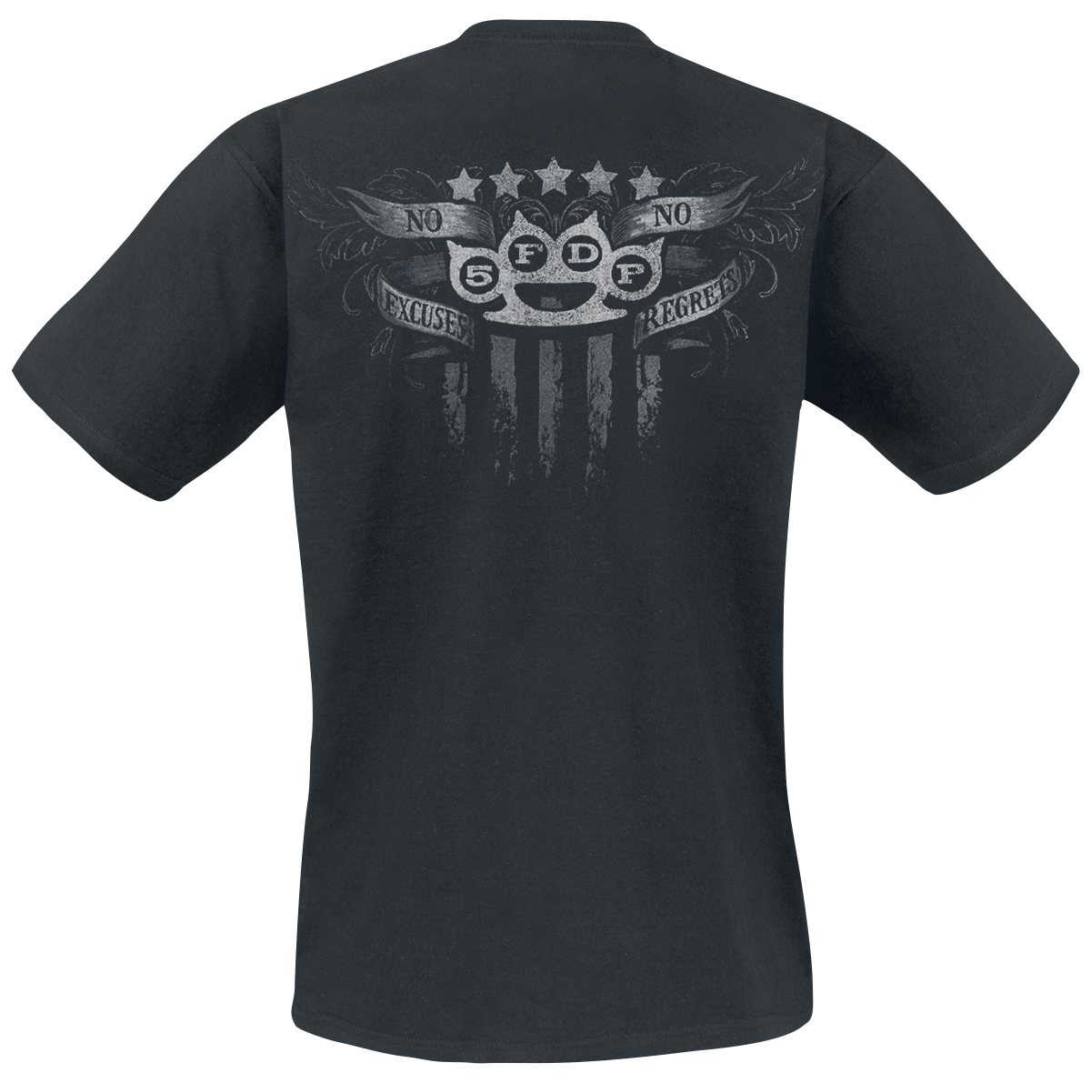 T-Shirt Manches courtes  de Five Finger Death Punch - No Regrets - S à 5XL - pour Homme - noir - Five Finger Death Punch - View 2