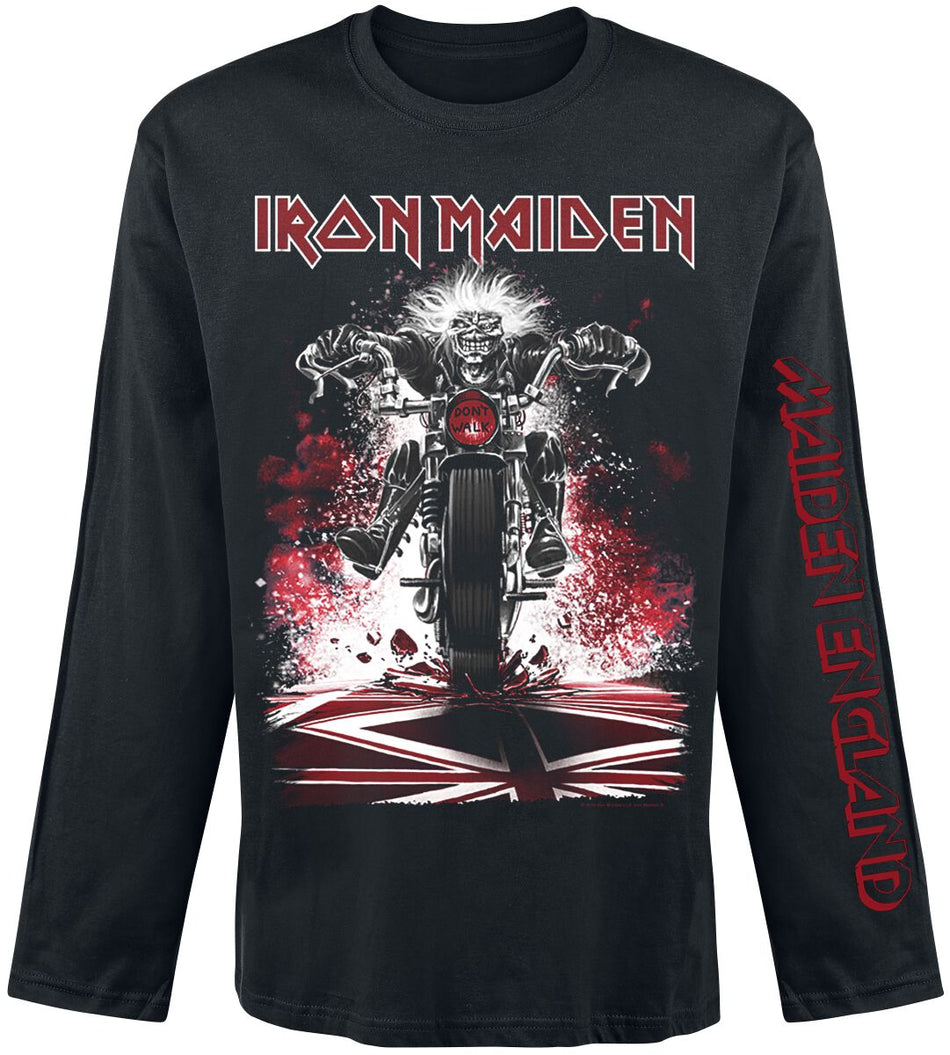 T-shirt manches longues  de Iron Maiden - Eddie Bike - S à XXL - pour Homme - noir - Iron Maiden