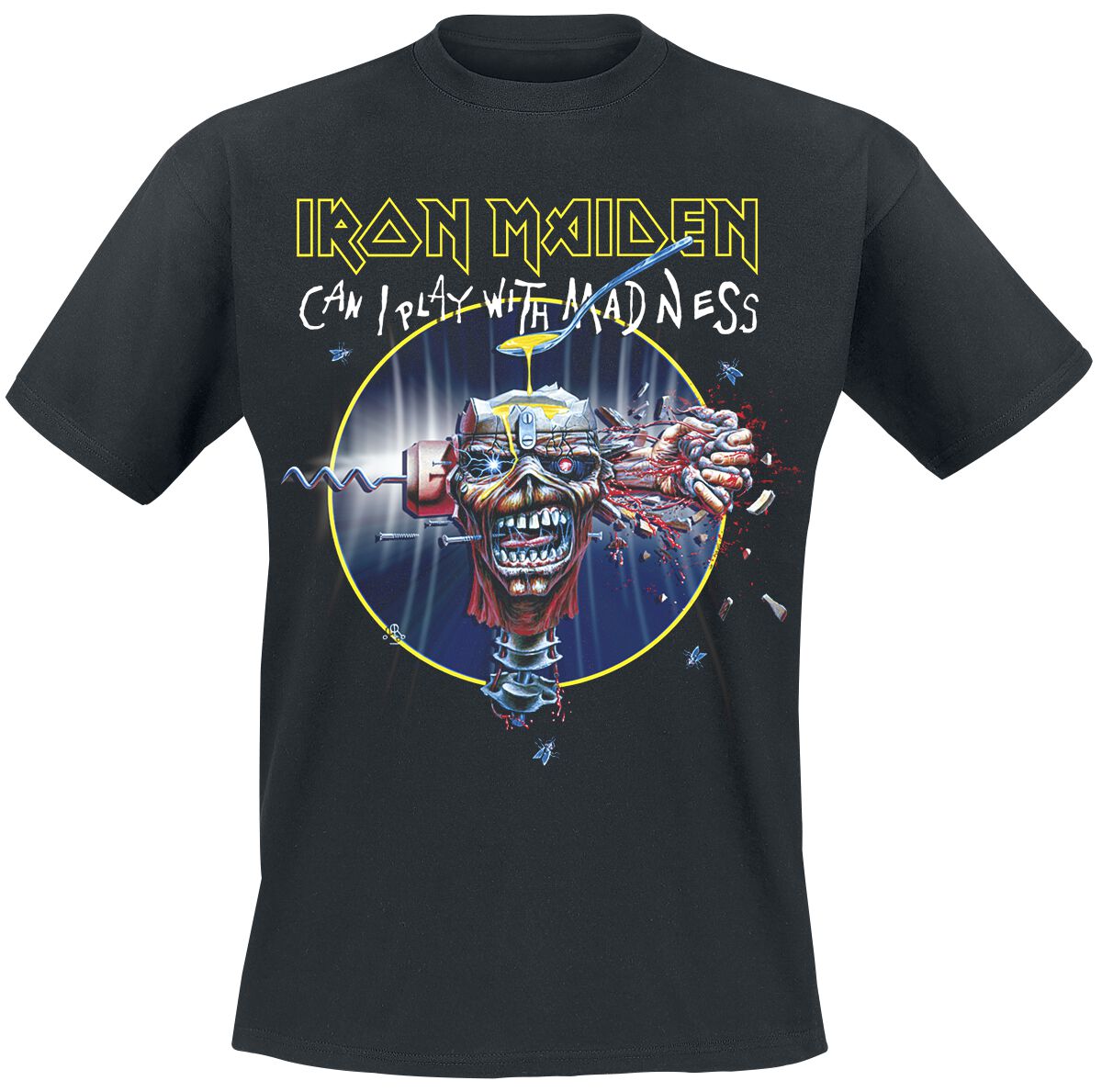 T-Shirt Manches courtes  de Iron Maiden - Can I Play With Madness - S à XXL - pour Homme - noir - Iron Maiden