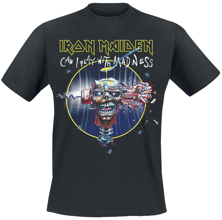 T-Shirt Manches courtes  de Iron Maiden - Can I Play With Madness - S à XXL - pour Homme - noir - Iron Maiden