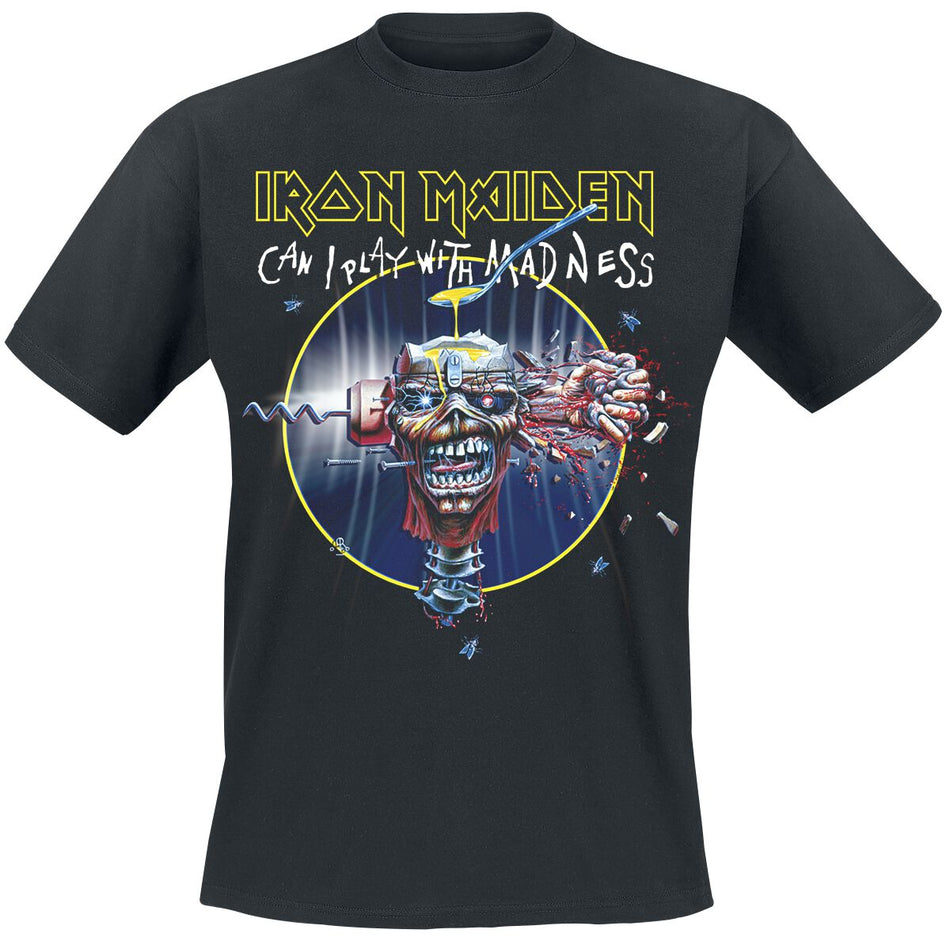 T-Shirt Manches courtes  de Iron Maiden - Can I Play With Madness - S à XXL - pour Homme - noir - Iron Maiden