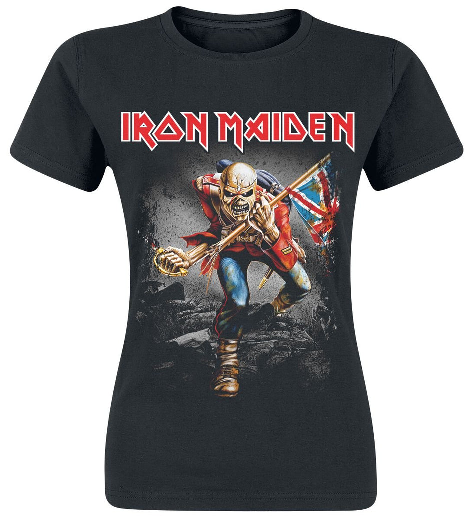 T-Shirt Manches courtes  de Iron Maiden - Vintage Trooper - S à XL - pour Femme - noir - Iron Maiden