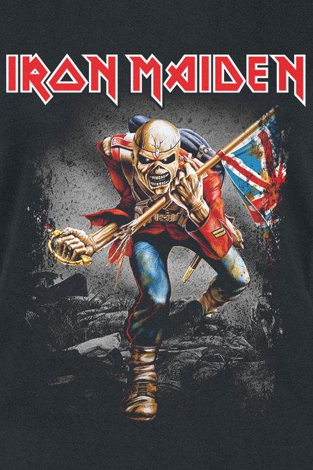 T-Shirt Manches courtes  de Iron Maiden - Vintage Trooper - S à XL - pour Femme - noir - Iron Maiden - View 2