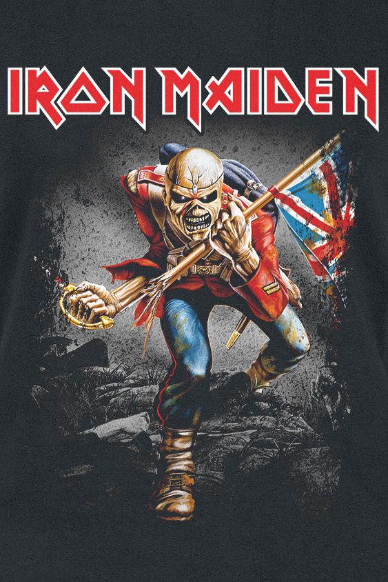 T-Shirt Manches courtes  de Iron Maiden - Vintage Trooper - S à XL - pour Femme - noir - Iron Maiden - View 2