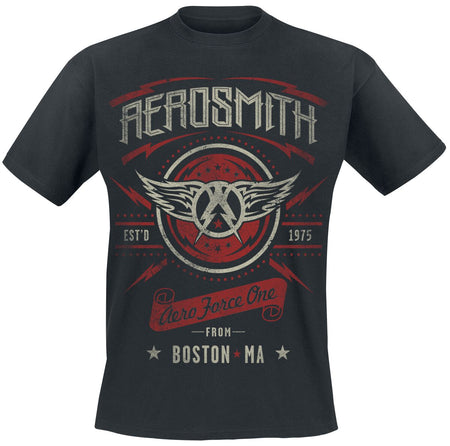 T-Shirt Manches courtes  de Aerosmith - Aero Force One - M à XXL - pour Homme - noir - aerosmith