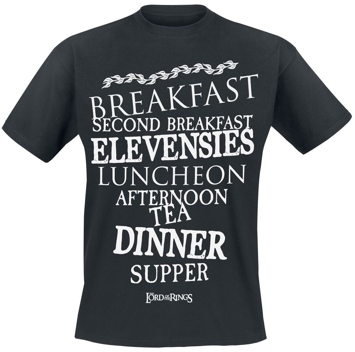 T-Shirt Manches courtes  de Le Seigneur Des Anneaux - Hobbit Meals - S à 4XL - pour Homme - noir - Le Seigneur Des Anneaux