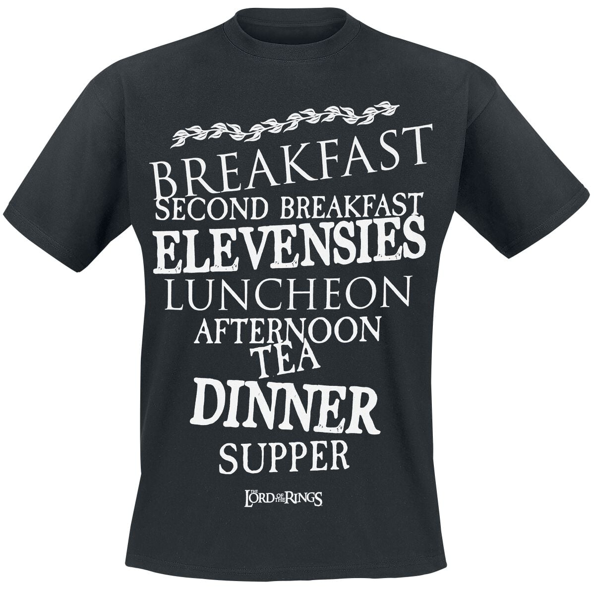 T-Shirt Manches courtes  de Le Seigneur Des Anneaux - Hobbit Meals - S à 4XL - pour Homme - noir - Le Seigneur Des Anneaux