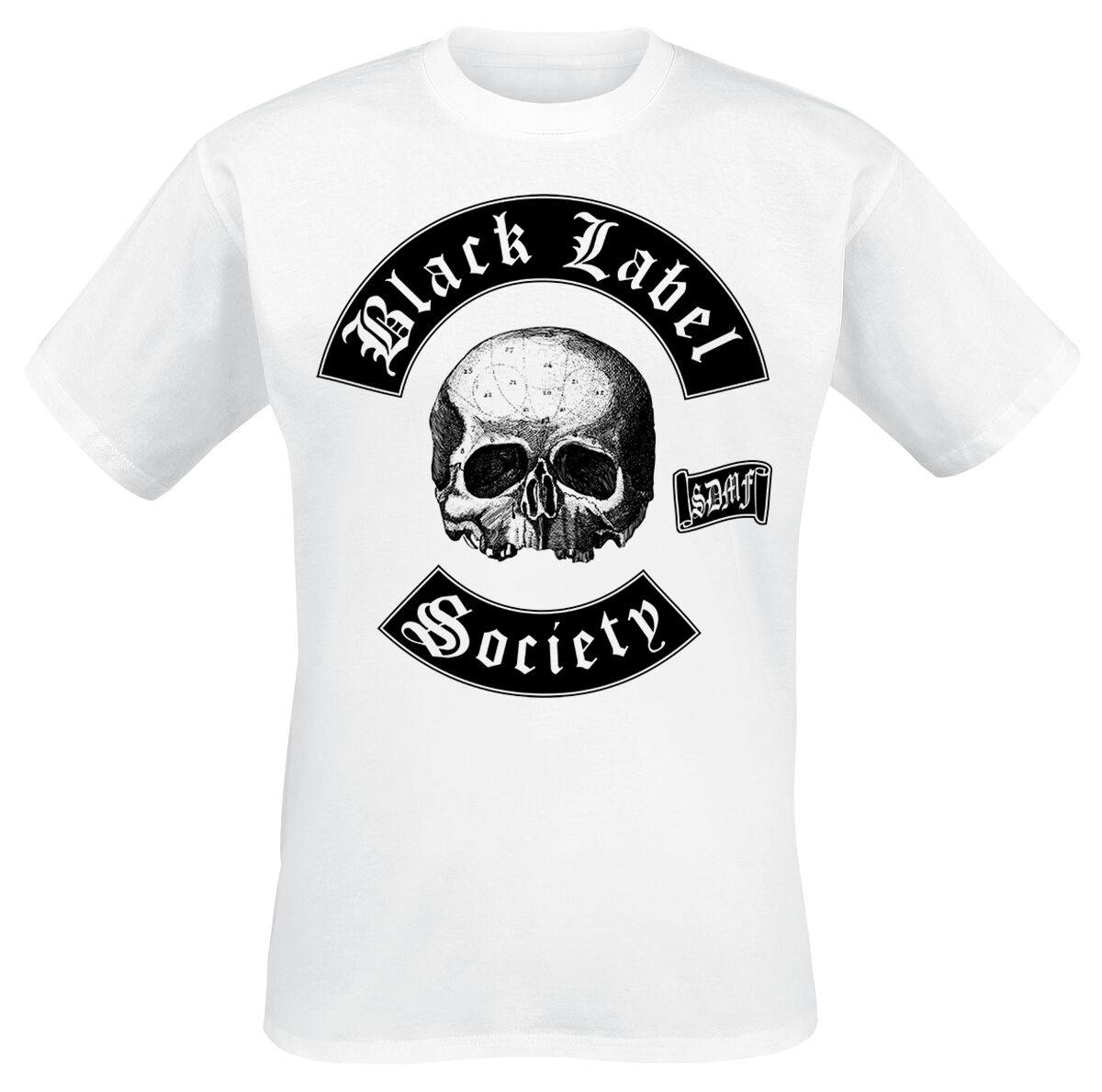 T-Shirt Manches courtes  de Black Label Society - Skull Logo - S à XXL - pour Homme - blanc - Black Label Society