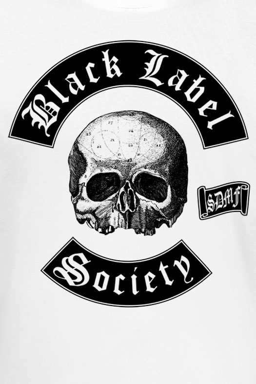 T-Shirt Manches courtes  de Black Label Society - Skull Logo - S à XXL - pour Homme - blanc - Black Label Society - View 2