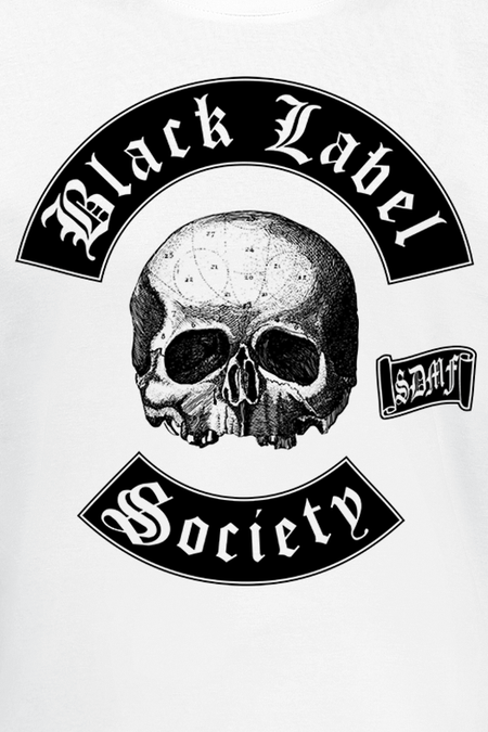 T-Shirt Manches courtes  de Black Label Society - Skull Logo - S à XXL - pour Homme - blanc - Black Label Society - View 2