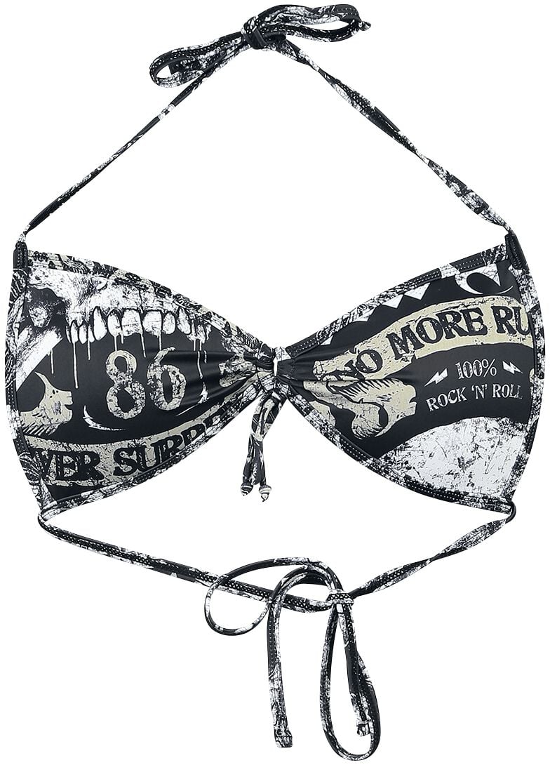 Haut de bikini  de Rock Rebel by EMP - Mix And Match - S à XXL - pour Femme - noir - Rock Rebel by EMP