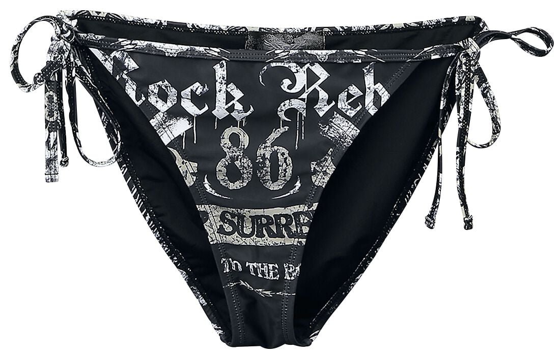 Bas de bikini  de Rock Rebel by EMP - Mix And Match - S à XXL - pour Femme - noir - Rock Rebel by EMP