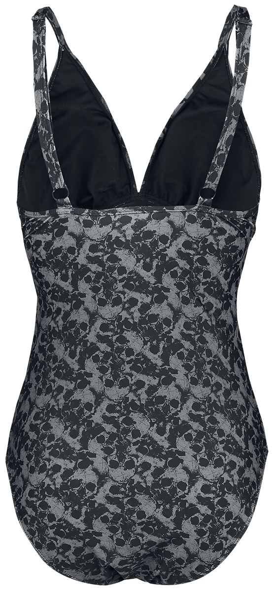 Maillots de bain  de Rock Rebel by EMP - Maillot De Bain Noir Avec Motif Crânes & Imprimés - S à XXL - pour Femme - noir - Rock Rebel by EMP - View 2