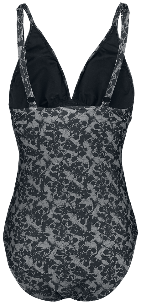 Maillots de bain  de Rock Rebel by EMP - Maillot De Bain Noir Avec Motif Crânes & Imprimés - S à XXL - pour Femme - noir - Rock Rebel by EMP - View 2