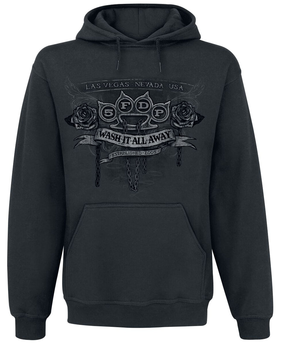 Sweat-shirt à capuche  de Five Finger Death Punch - Wash It All Away - S à XL - pour Homme - noir - Five Finger Death Punch