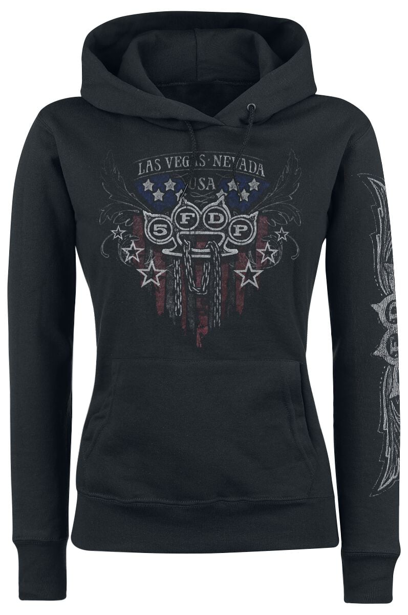 Sweat-shirt à capuche  de Five Finger Death Punch - Eagle Color - S - pour Femme - noir - Five Finger Death Punch