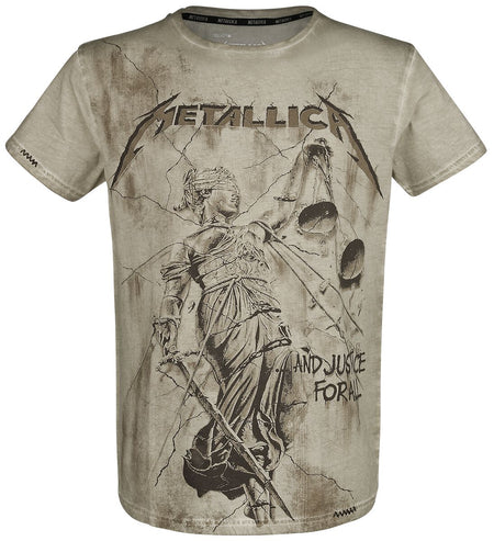 T-Shirt Manches courtes  de Metallica - EMP Signature Collection - S à 5XL - pour Homme - kaki - metallica