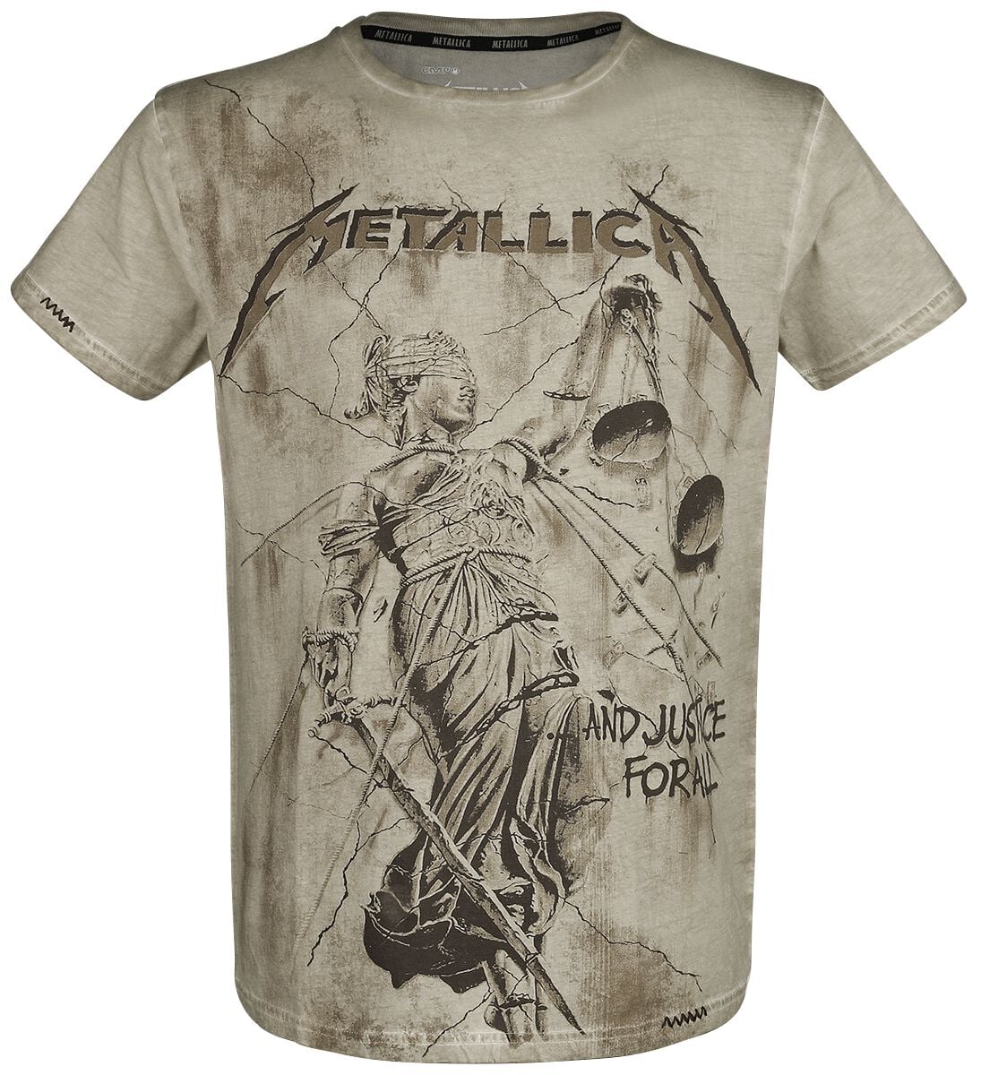 T-Shirt Manches courtes  de Metallica - EMP Signature Collection - S à 5XL - pour Homme - kaki - metallica