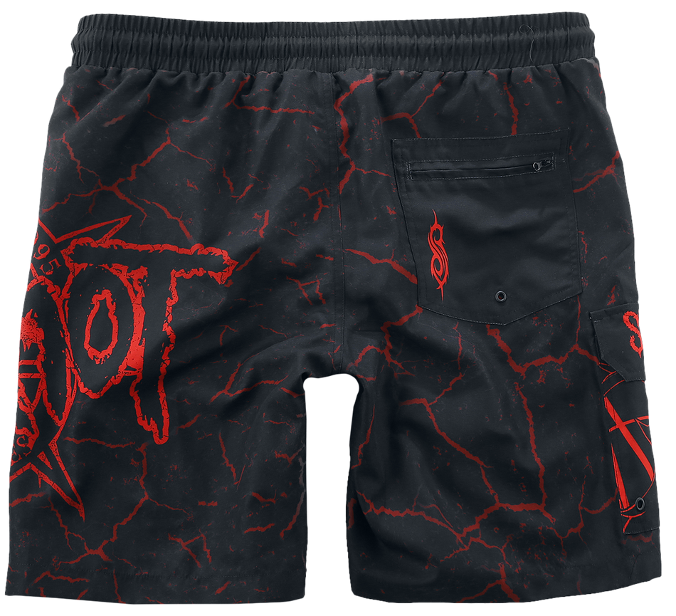 Short de bain  de Slipknot - EMP Signature Collection - M à XXL - pour Homme - noir/rouge - Slipknot - View 2