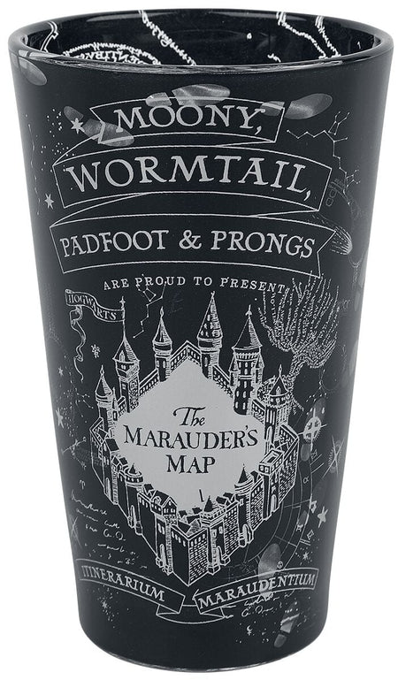 Verre  de Harry Potter - La Carte Du Maraudeur - pour Indifférent - noir - Harry Potter