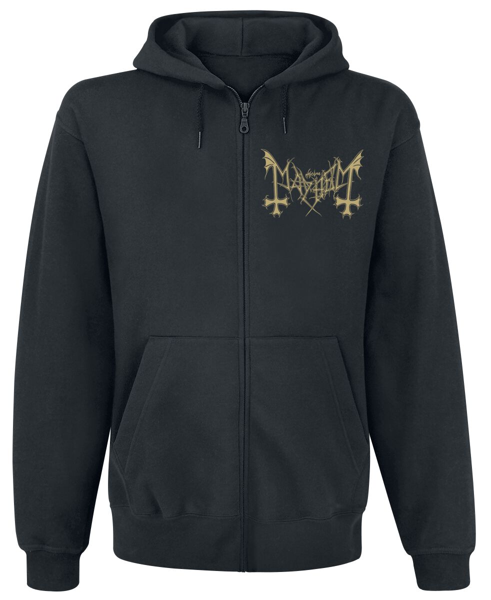 Sweat-shirt zippé à capuche  de Mayhem - Daemon - M à XXL - pour Homme - noir - mayhem